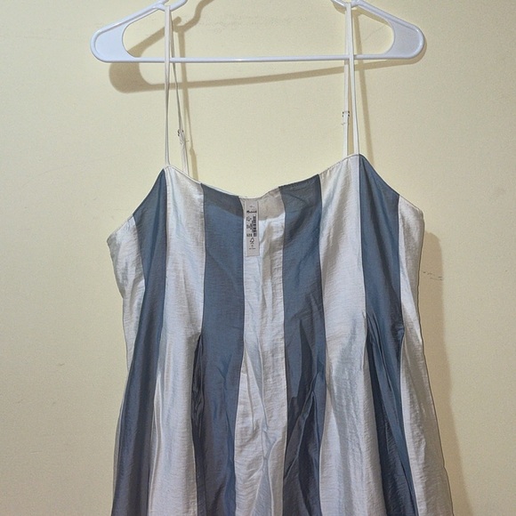 Womens New Madewell Petite Pleated Midi Dress in Stripe - Picture 7 of 15